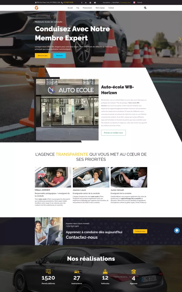 Tempalte auto-ecole wh-horizon