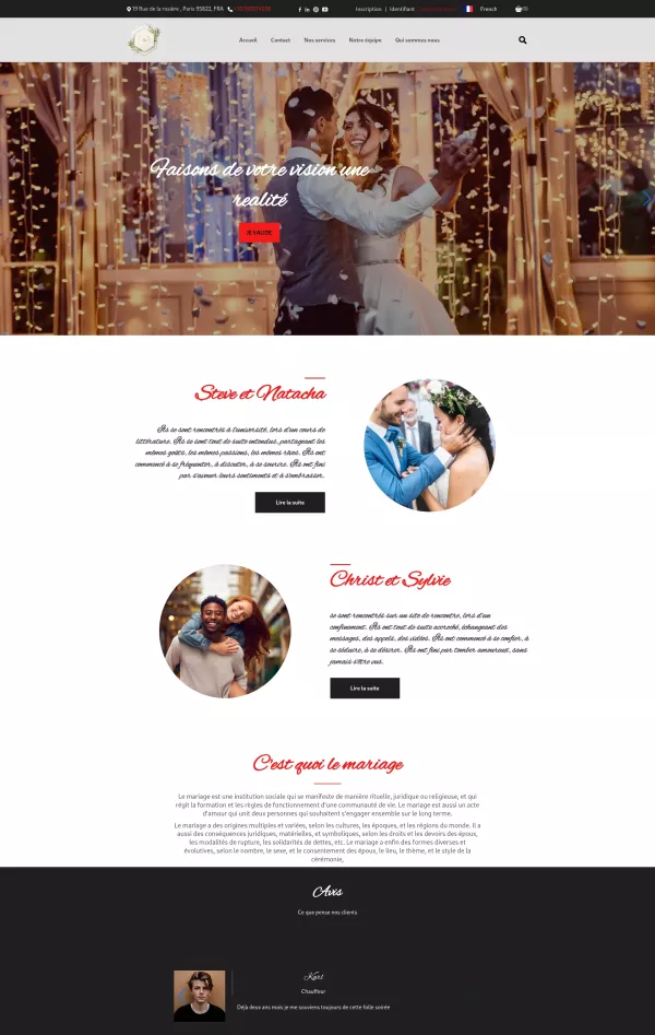 Template mariage
